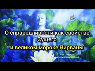 О справедливости как свойстве Сущего и великом мороке Нирваны -  Валерия Кольцова