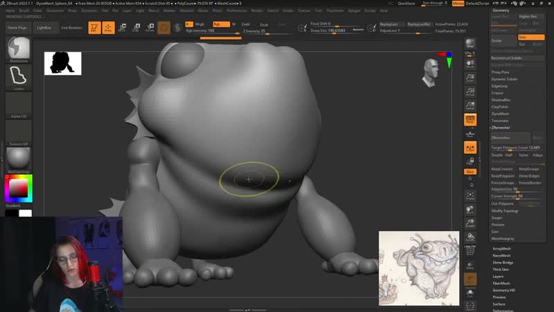 Скульпт жабы. Этап, 2 (
