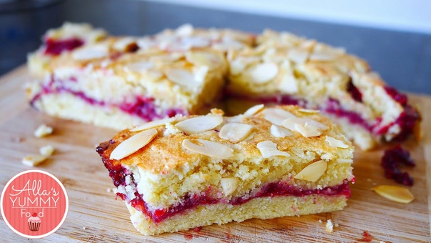 Bakewell Cake Recipe, Миндальный пирог с