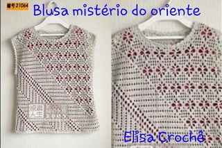 Versão canhotos : Blusa mistério do oriente em crochê (1° parte )# Elisa Crochê