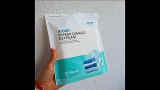 Обзор.  Тест драйв.  Листовой стиральный порошок Атоми. Atomy.