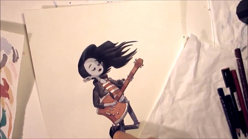 Painting Marceline by