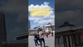 Під час візиту Лукашенка до Монголії чоловік вибіг на центральну площу із українським прапором