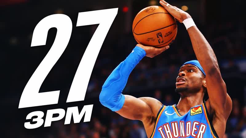 Thunder Set NEW FRANCHISE RECORD 27 Made Threes , February 10,