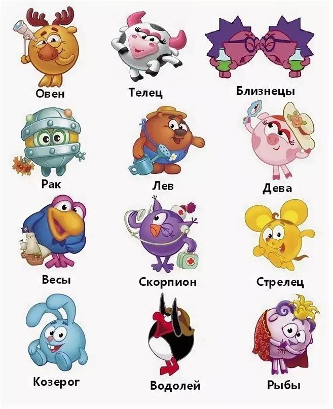 Смешарики герои имена с картинками