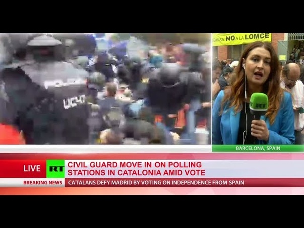 LIVE: Police break down doors as officers raid polling stations in Catalonia ( SPECIAL