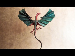 Origami Flying Dragon by Huang Zhen Ming