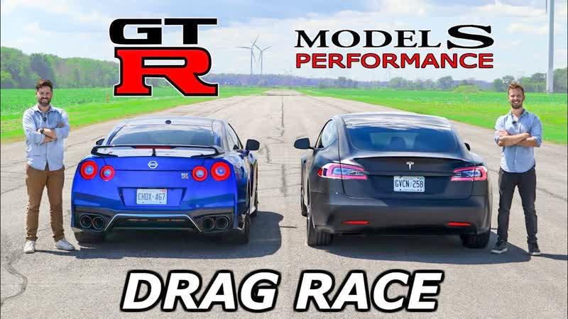 2020 Tesla Model S Performance vs Nissan GT R, , DRAG ROLL